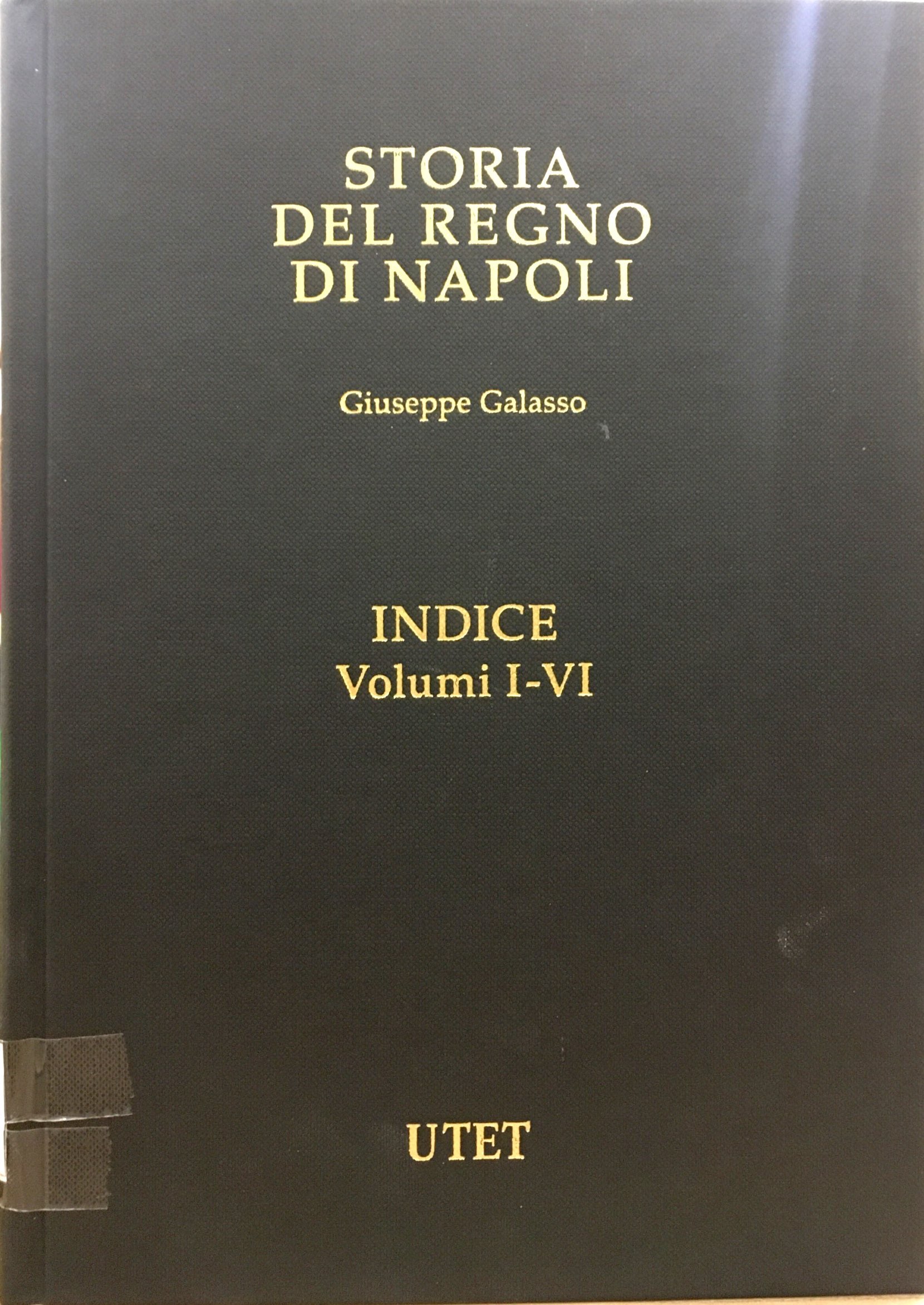 STORIA DEL REGNO DI NAPOLI. INDICE. VOLUMI I - VI